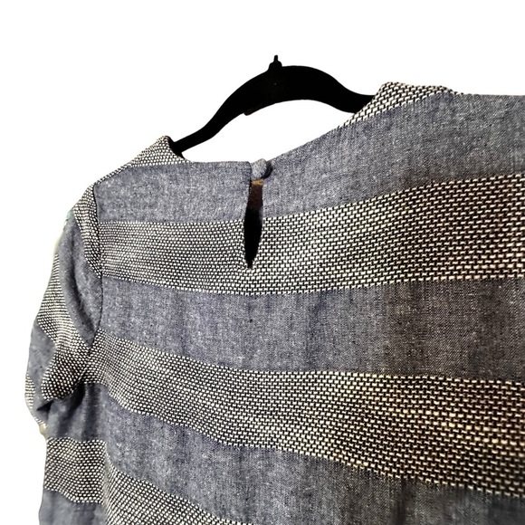 5 for $40 SALE! 
CLEMENCE t-shirt dress cotton linen blend stripped texture 28 - Picture 3 of 10
